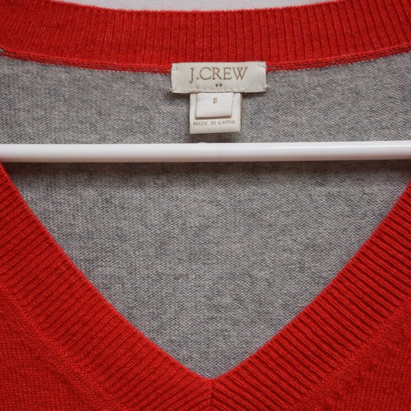 J. Crew Color-Block V-Neck Sweater in Women's S - Picture 3 of 14
